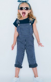 PINSTRIPED OVERALLS